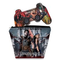 Capa Case e Skin Adesivo Compatível PS3 Controle - Dragon Age 2