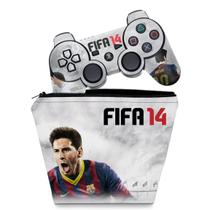 Capa Case e Skin Adesivo Compatível PS3 Controle - Fifa 14 2014