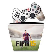 Capa Case e Skin Adesivo Compatível PS3 Controle - Fifa 15
