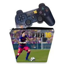 Capa Case e Skin Adesivo Compatível PS3 Controle - Fifa 16