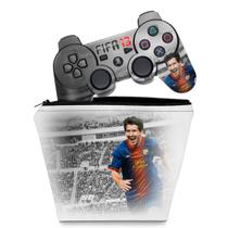 Capa Case e Skin Adesivo Compatível PS3 Controle - Fifa 2013 Futebol - Pop Arte Skins