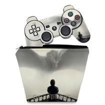 Capa Case e Skin Adesivo Compatível PS3 Controle - Game Of Thrones b