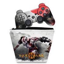 Capa Case e Skin Adesivo Compatível PS3 Controle - God Of War 3 2