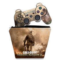 Capa Case e Skin Adesivo Compatível PS3 Controle - Modern Warfare 2
