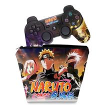 Capa Case e Skin Adesivo Compatível PS3 Controle - Naruto