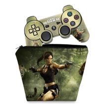Capa Case e Skin Adesivo Compatível PS3 Controle - Tomb Raider