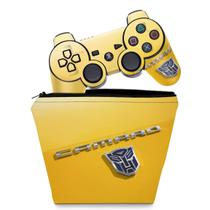 Capa Case e Skin Adesivo Compatível PS3 Controle - Transformers Camaro