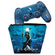 Capa Case e Skin Compatível PS4 Controle - Aquaman - Pop Arte Skins