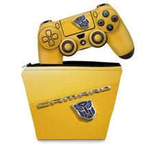 Capa Case e Skin Compatível PS4 Controle - Camaro - Transformers