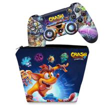 Capa Case e Skin Compatível PS4 Controle - Crash Bandicoot 4