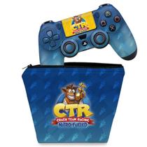 Capa Case e Skin Compatível PS4 Controle - Crash Team Racing CTR