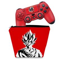 Capa Case e Skin Compatível PS4 Controle - Dragon Ball Goku Kaiô