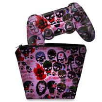 Capa Case e Skin Compatível PS4 Controle - Esquadrão Suicida C