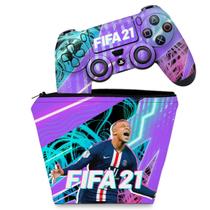 Capa Case e Skin Compatível PS4 Controle - FIFA 21 - Pop Arte Skins