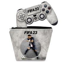 Capa Case e Skin Compatível PS4 Controle - FIFA 23