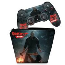 Capa Case e Skin Compatível PS4 Controle - Friday the 13th The game Sexta-Feira 13