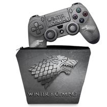 Capa Case e Skin Compatível PS4 Controle - Game Of Thrones Stark