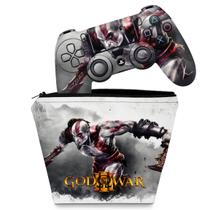 Capa Case e Skin Compatível PS4 Controle - God of War A