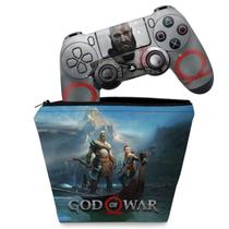 Capa Case e Skin Compatível PS4 Controle - God Of War B