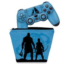 Capa Case e Skin Compatível PS4 Controle - God of War Ragnarok Edition