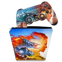 Capa Case e Skin Compatível PS4 Controle - Horizon Forbidden West - Pop Arte Skins