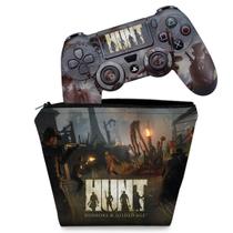 Capa Case e Skin Compatível PS4 Controle - Hunt: Horrors of the Gilded Age