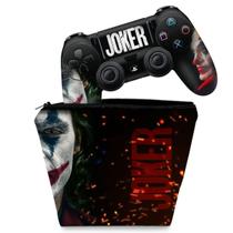Capa Case e Skin Compatível PS4 Controle - Joker Coringa Filme
