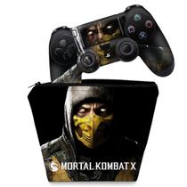 Capa Case e Skin Compatível PS4 Controle - Mortal Kombat X - Pop Arte Skins