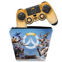 Capa Case e Skin Compatível PS4 Controle - Overwatch