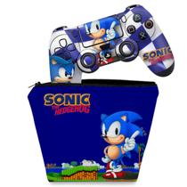 Capa Case e Skin Compatível PS4 Controle - Sonic The Hedgehog
