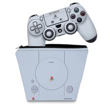 Capa Case e Skin Compatível PS4 Controle - Sony Playstation 1