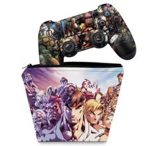 Capa Case e Skin Compatível PS4 Controle - Street Fighter