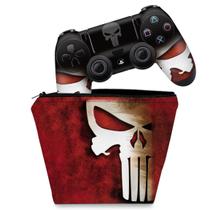 Capa Case e Skin Compatível PS4 Controle - The Punisher Justiceiro