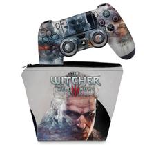 Capa Case e Skin Compatível PS4 Controle - The Witcher B