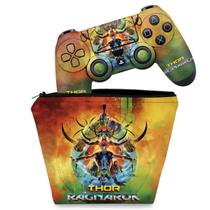 Capa Case e Skin Compatível PS4 Controle - Thor Ragnarok