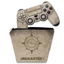Capa Case e Skin Compatível PS4 Controle - Uncharted