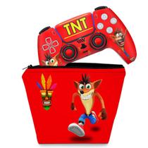 Capa Case e Skin Compatível PS5 Controle - Crash Bandicoot