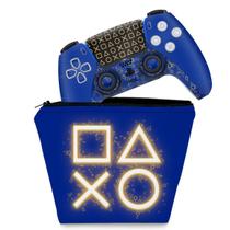 Capa Case e Skin Compatível PS5 Controle - Days Of Play Edição Limitada