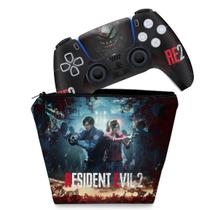 Capa Case e Skin Compatível PS5 Controle - Resident Evil 2 Remake