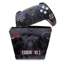 Capa Case e Skin Compatível PS5 Controle - Resident Evil 3 Remake