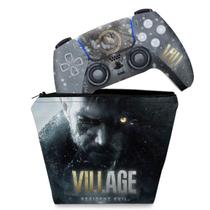 Capa Case e Skin Compatível PS5 Controle - Resident Evil Village