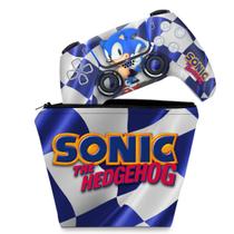 Capa Case e Skin Compatível PS5 Controle - Sonic