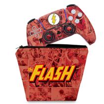 Capa Case e Skin Compatível PS5 Controle - The Flash Comics