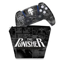 Capa Case e Skin Compatível PS5 Controle - The Punisher Justiceiro Comics