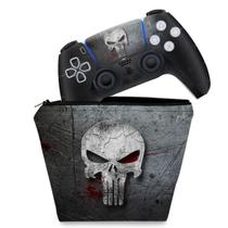 Capa Case e Skin Compatível PS5 Controle - The Punisher Justiceiro