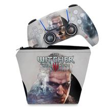 Capa Case e Skin Compatível PS5 Controle - The Witcher 3