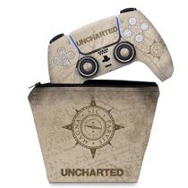 Capa Case e Skin Compatível PS5 Controle - Uncharted
