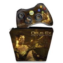 Capa Case e Skin Compatível Xbox 360 Controle - Deus Ex
