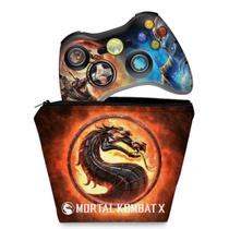 Capa Case e Skin Compatível Xbox 360 Controle - Mortal Kombat