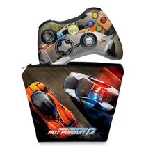 Capa Case e Skin Compatível Xbox 360 Controle - Need For Speed - Pop Arte Skins